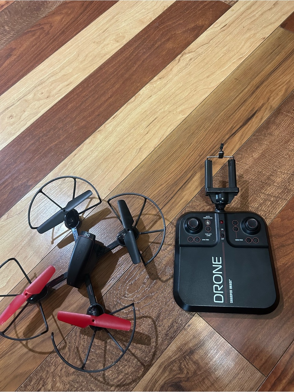 Sharper Image Black and Red Mini Drone with Remote